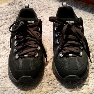 Black Skechers Sport Premium Suede Sneakers Size 6.5